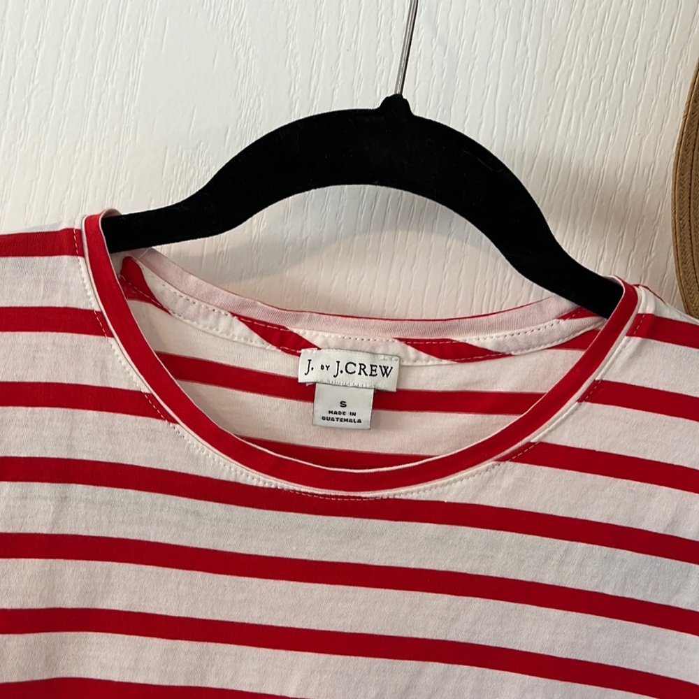 J Crew Striped red tee